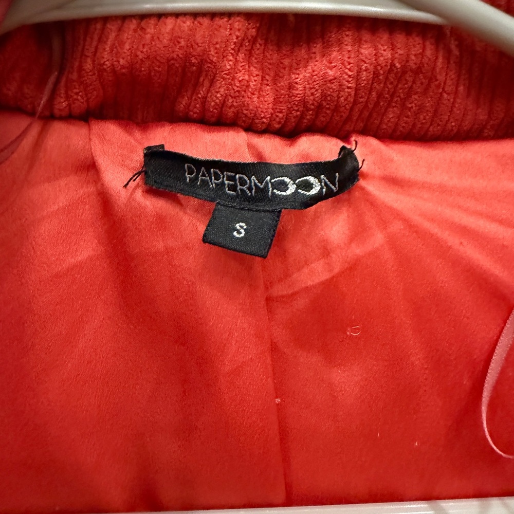 Papermoon Vibrant Red Puffer Jacket Small - Picture 3 of 9